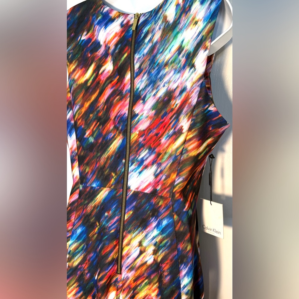 Calvin Klein Multicolor Sleeveless Women's sheath Dress size 12 - Picture 8 of 13
